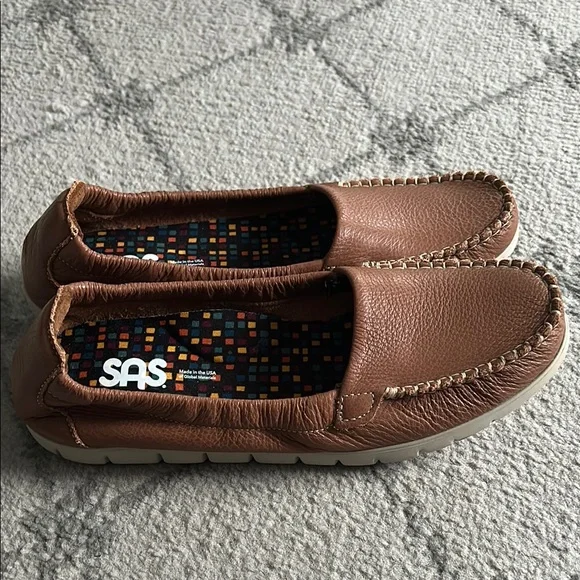 SAS | Shoes | Sas Brown Leather Loafers Comfortable Flats  display picture 3